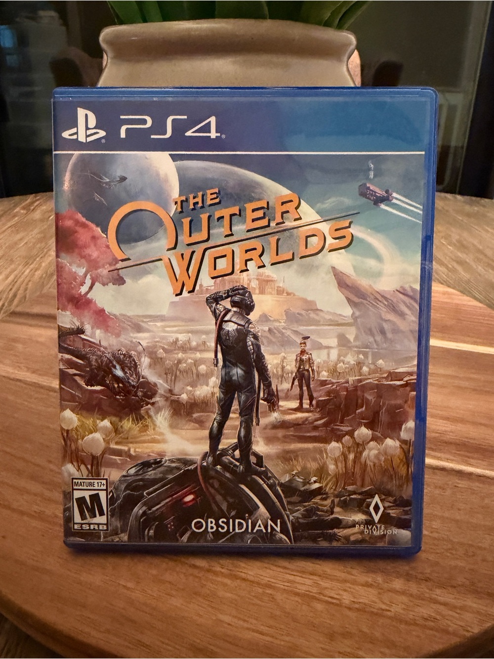Sony PS4 The Outer Worlds - Blue Case with Sci‑Fi Cover Art